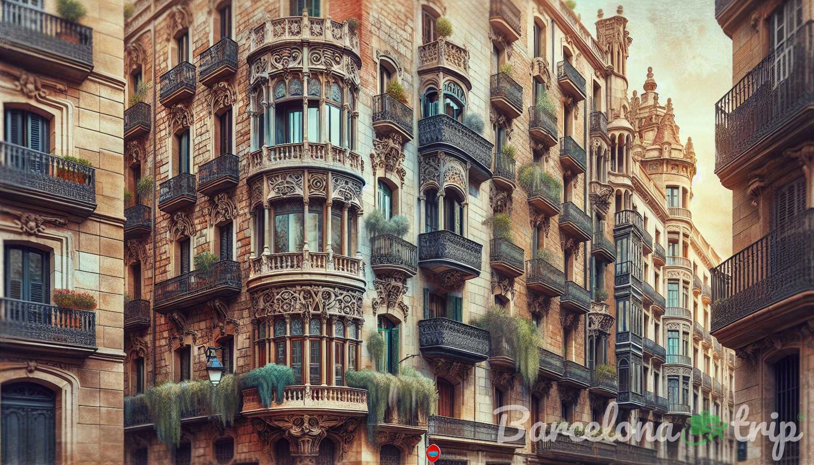 Illustrazione per la sezione: Per esplorare altre gemme moderniste di Barcellona, puoi leggere il nostro articolo completo qui. Le gemme Medi - el raval