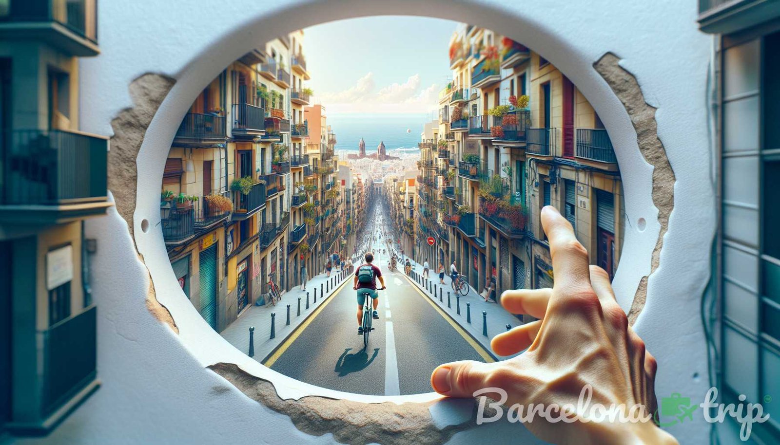 Illustrazione per la sezione: Barcellona è una città che può essere facilmente esplorata a piedi, ma per una prospettiva diversa, sali in bicicletta - gemme nascoste barcellona